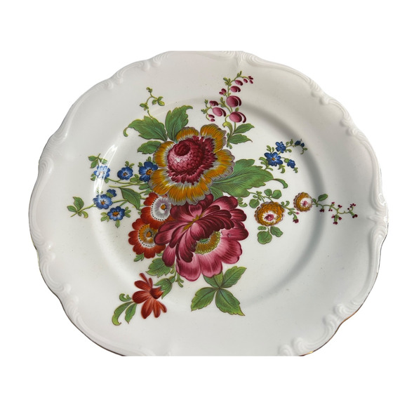 Vintage Gloria Fine Porcelain Bayreuth West-Germany 10" Plate Floral - Picture 3 of 4